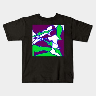 Purple, green and white Kids T-Shirt